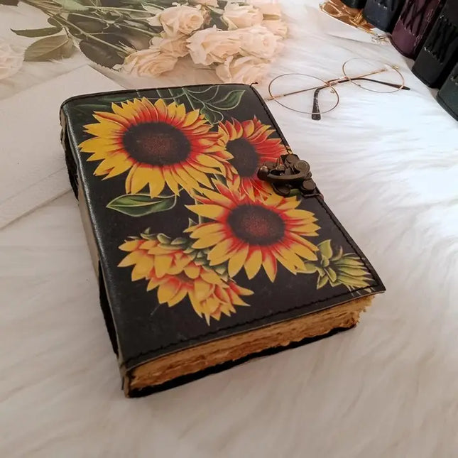 Sun Flower Leather Journal
