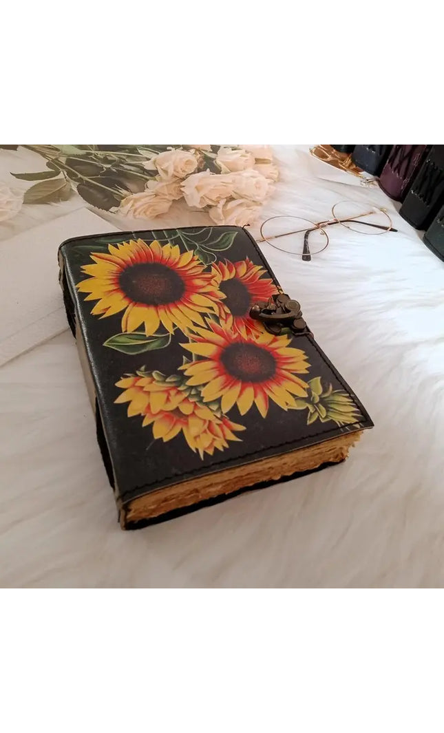 Sun Flower Leather Journal