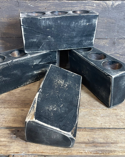 Three Hole Sugar Mold-ER--9W X 3L X 5H in-Black