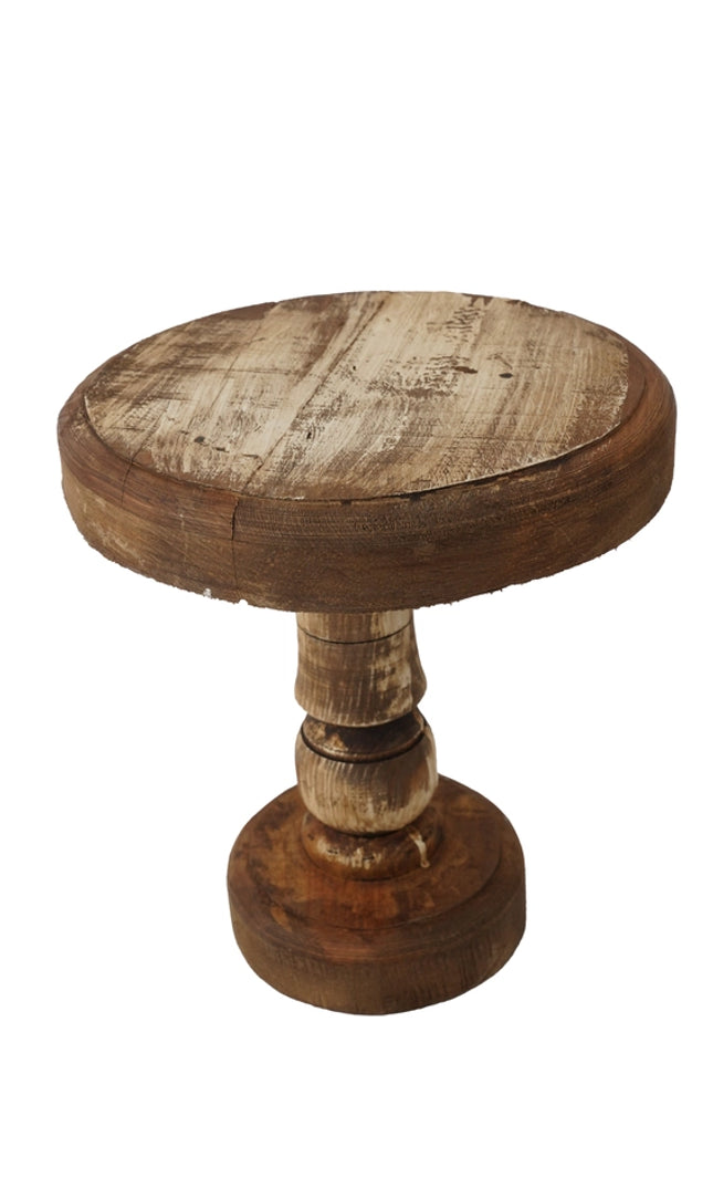 Farmhouse Cake Stand-Home Decor-Antiqued White-11x11 Inch