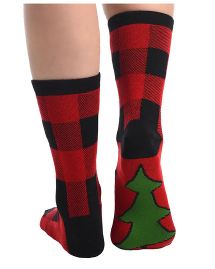Plaid Crew Sock One Size