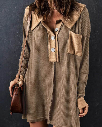 Bianca Waffle Knit Long Sleeve Top