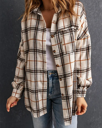 Khloe Oversized Plaid Pattern Shacket