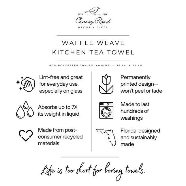 Fall Boho Floral Autumn Leaves Botanic Foliage Kitchen Towel