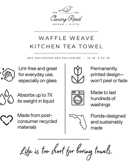 Fall Boho Floral Autumn Leaves Botanic Foliage Kitchen Towel