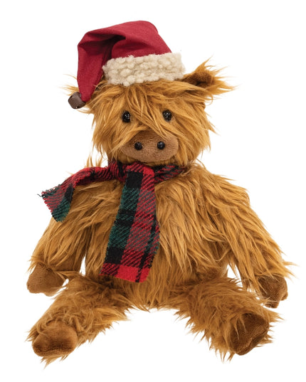 Cozy Christmas Highland Cow Doll