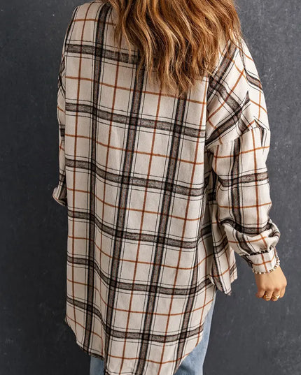 Khloe Oversized Plaid Pattern Shacket