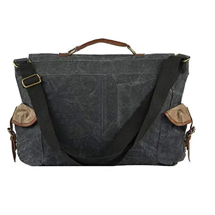 Sebastian Up-Cycled Canvas Men's Messenger Bag