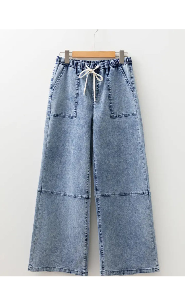 Abigail Drawstring Elastic Waistband Jeans