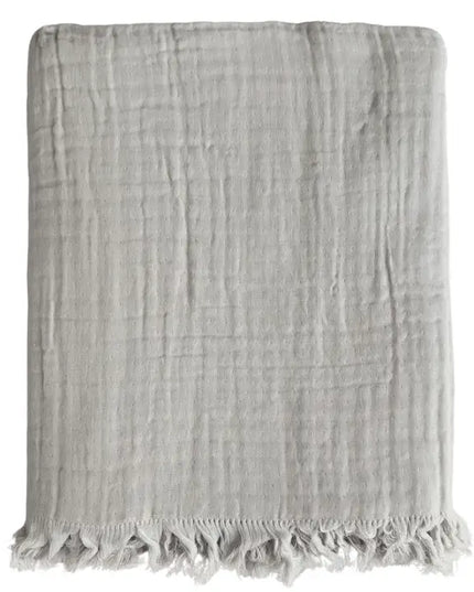 Gauze Throw Blanket - Taupe