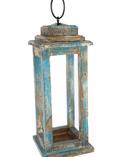 Monticello Lantern-Farmhouse Wood-7x17-Monticello Turquoise
