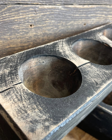 Three Hole Sugar Mold-ER--9W X 3L X 5H in-Black