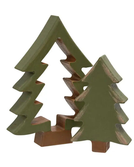 2/Set, Wooden Christmas Tree Cutouts