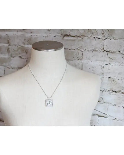 Soldered Rhinestone Shadowbox Initial Charm