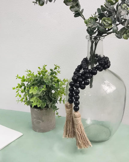 Black 39" Wood Bead Garland