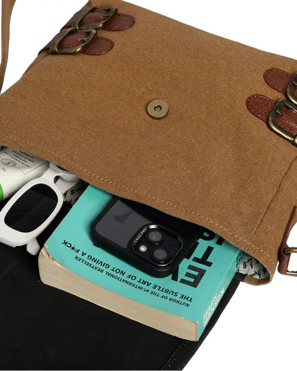 Buckled-Up Brown Suger Crossbody