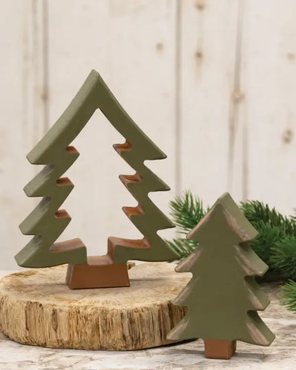 2/Set, Wooden Christmas Tree Cutouts