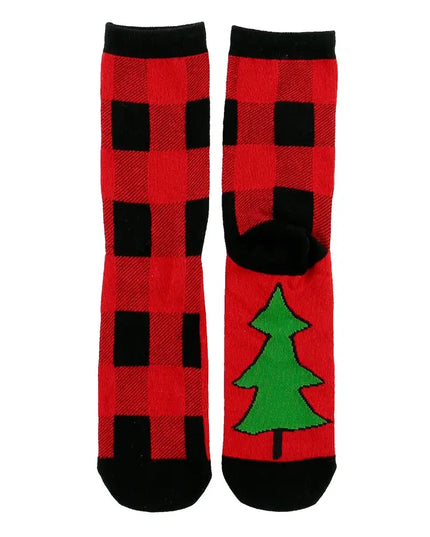 Plaid Crew Sock One Size