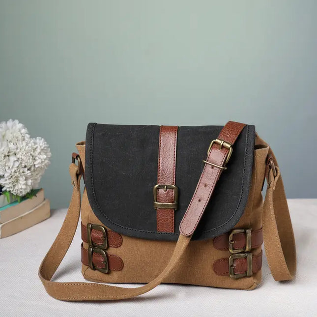 Buckled-Up Brown Suger Crossbody