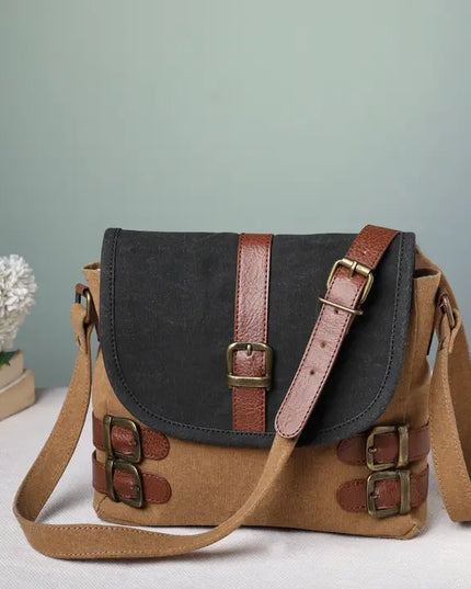 Buckled-Up Brown Suger Crossbody