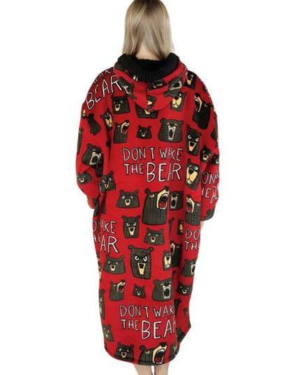 Don't Wake Bear Blanket Hoodie