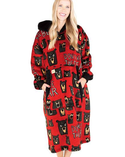 Don't Wake Bear Blanket Hoodie