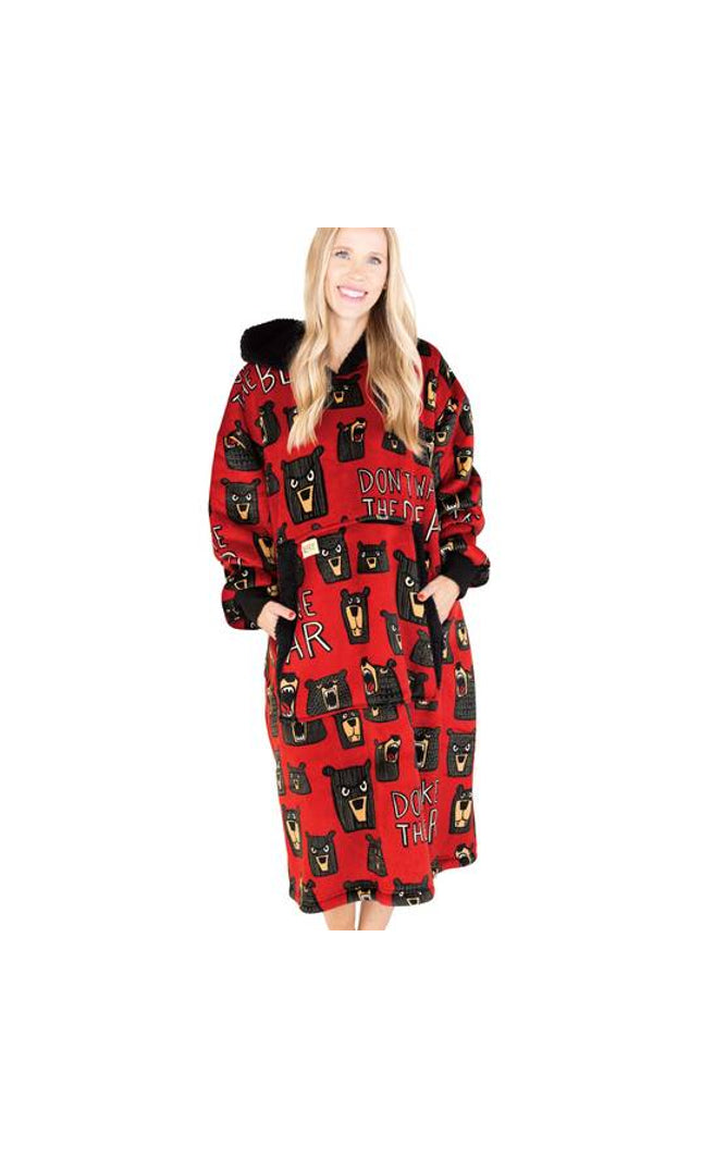 Don't Wake Bear Blanket Hoodie