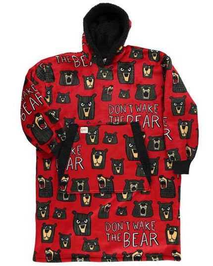 Don't Wake Bear Blanket Hoodie