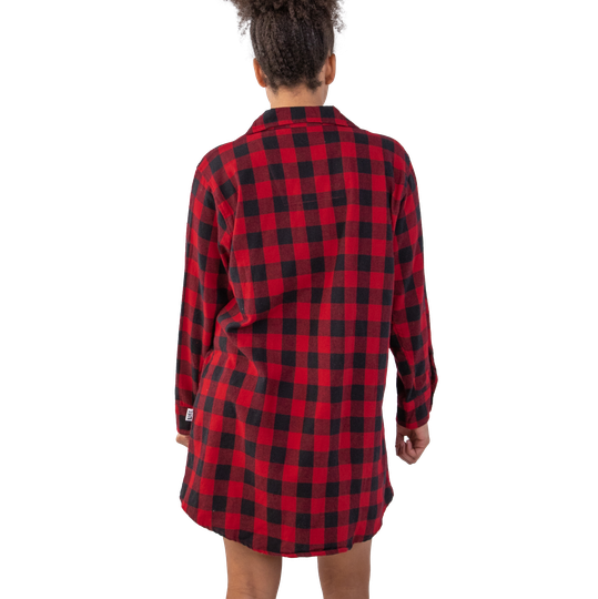 Flannel Moose Plaid Night Shirt