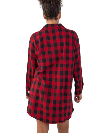Flannel Moose Plaid Night Shirt
