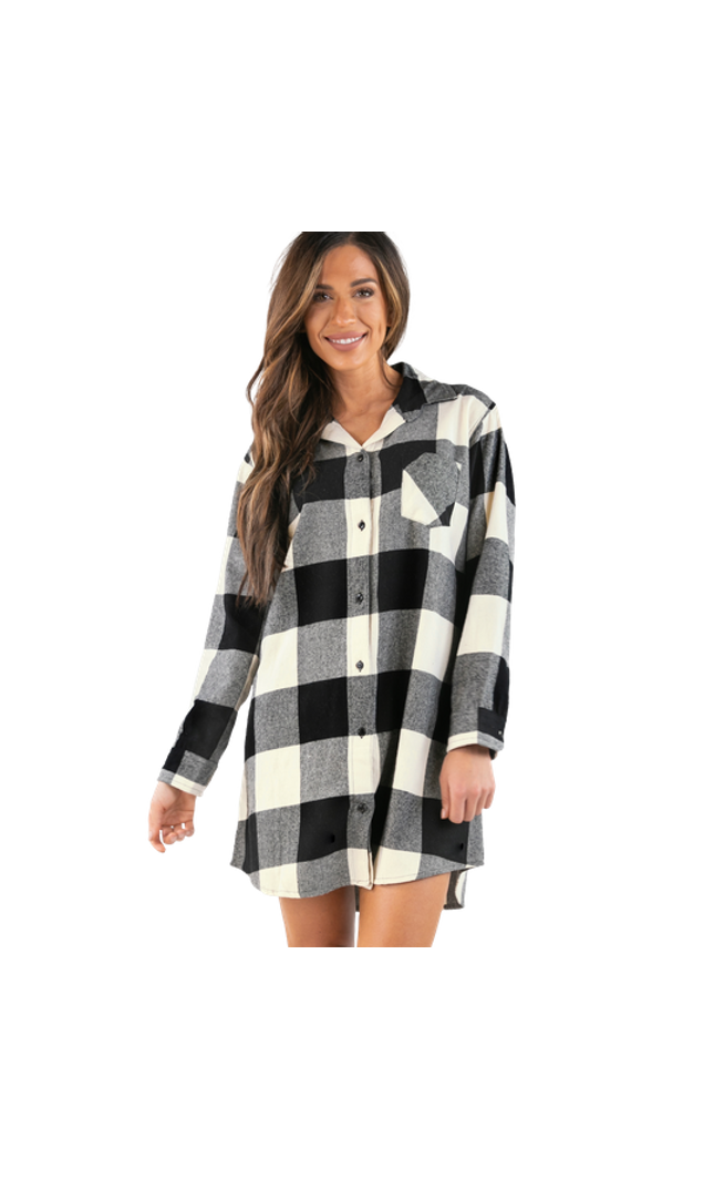 Flannel Truck Plaid Night Shirt