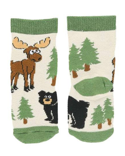Moose Hug Green Infant Sock