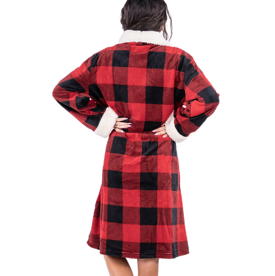 Red Plaid Bathrobe
