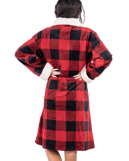 Red Plaid Bathrobe