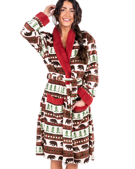 Bear Fair Isle Bathrobe