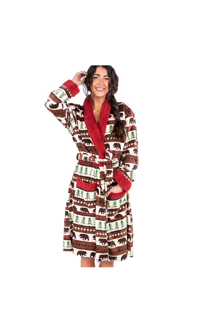Bear Fair Isle Bathrobe
