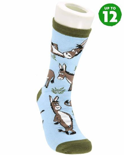 Lazy Ass Blue Crew Sock