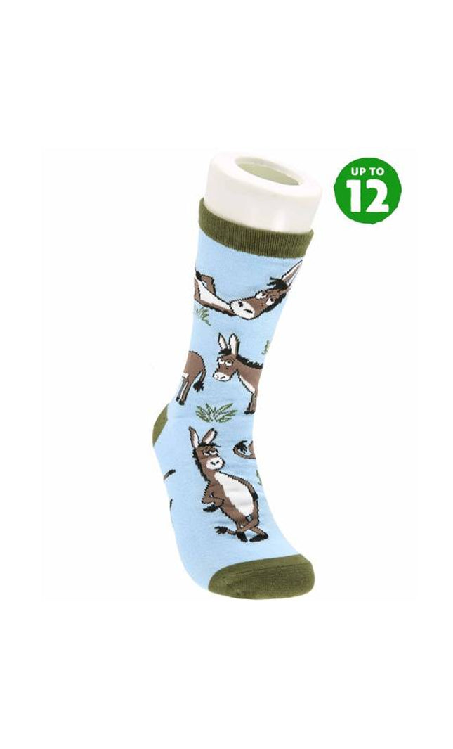 Lazy Ass Blue Crew Sock