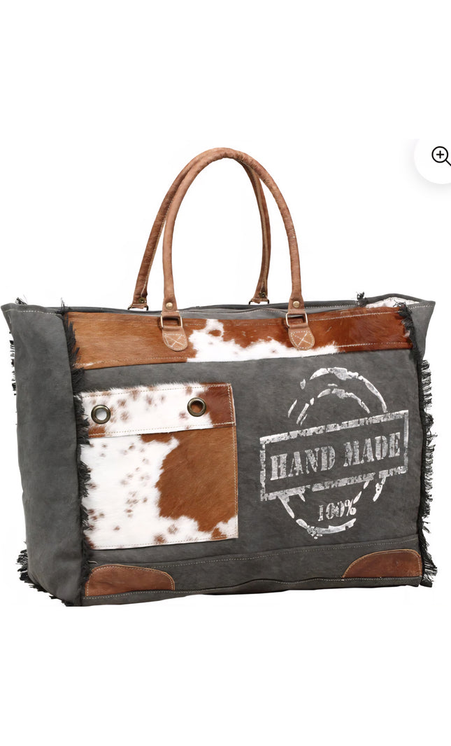 100% Handmade Print Weekender Bag