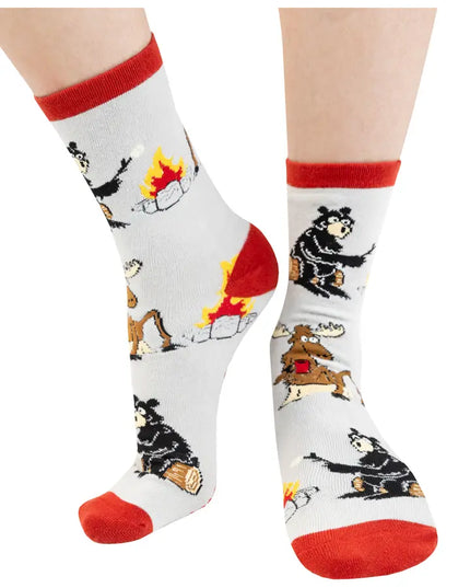 Happy Camper Crew Sock One Size