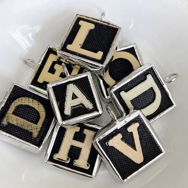 Vintage Anagrams Game Tile Soldered Charm