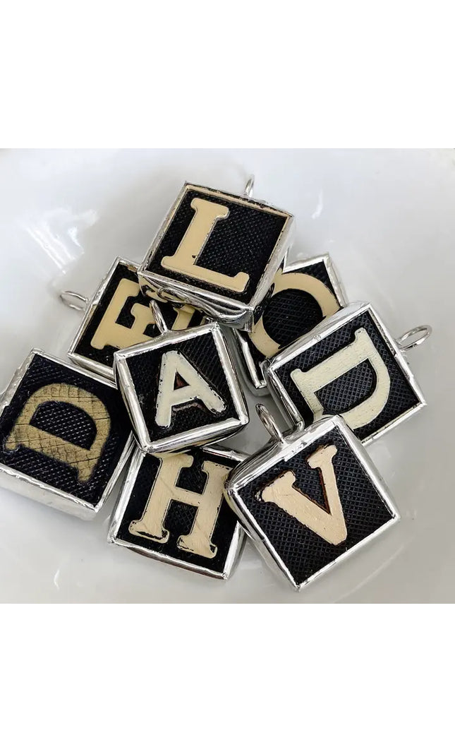 Vintage Anagrams Game Tile Soldered Charm