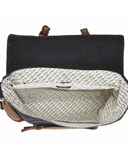 Sebastian Up-Cycled Canvas Men's Messenger Bag