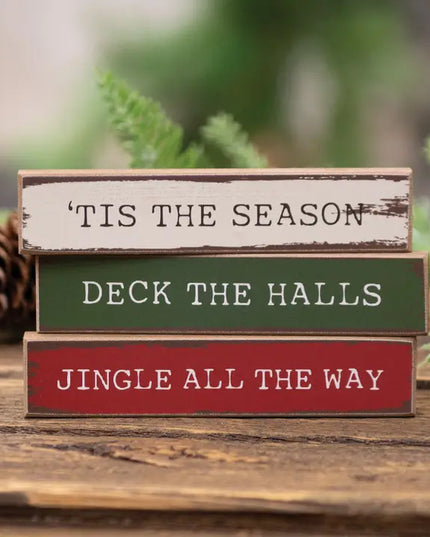 Holiday Mini Wooden Signs