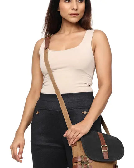 Buckled-Up Brown Suger Crossbody