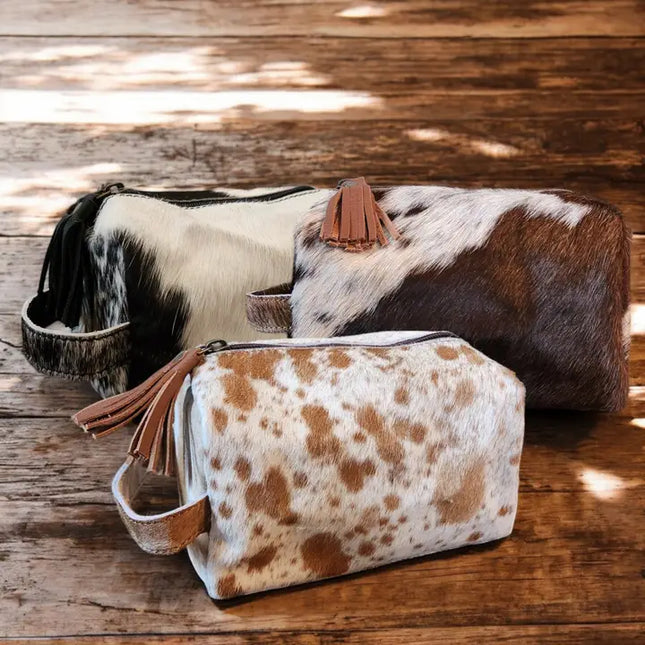 Cowhide Cosmetic Bag
