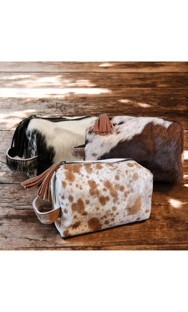 Cowhide Cosmetic Bag