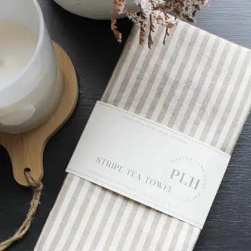 Stripe Tea Towel Set - Tan