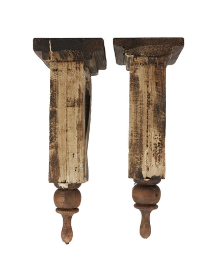 Joliet Farmhouse-Rustic-Corbel-Antiqued White-5Wx6Dx14H